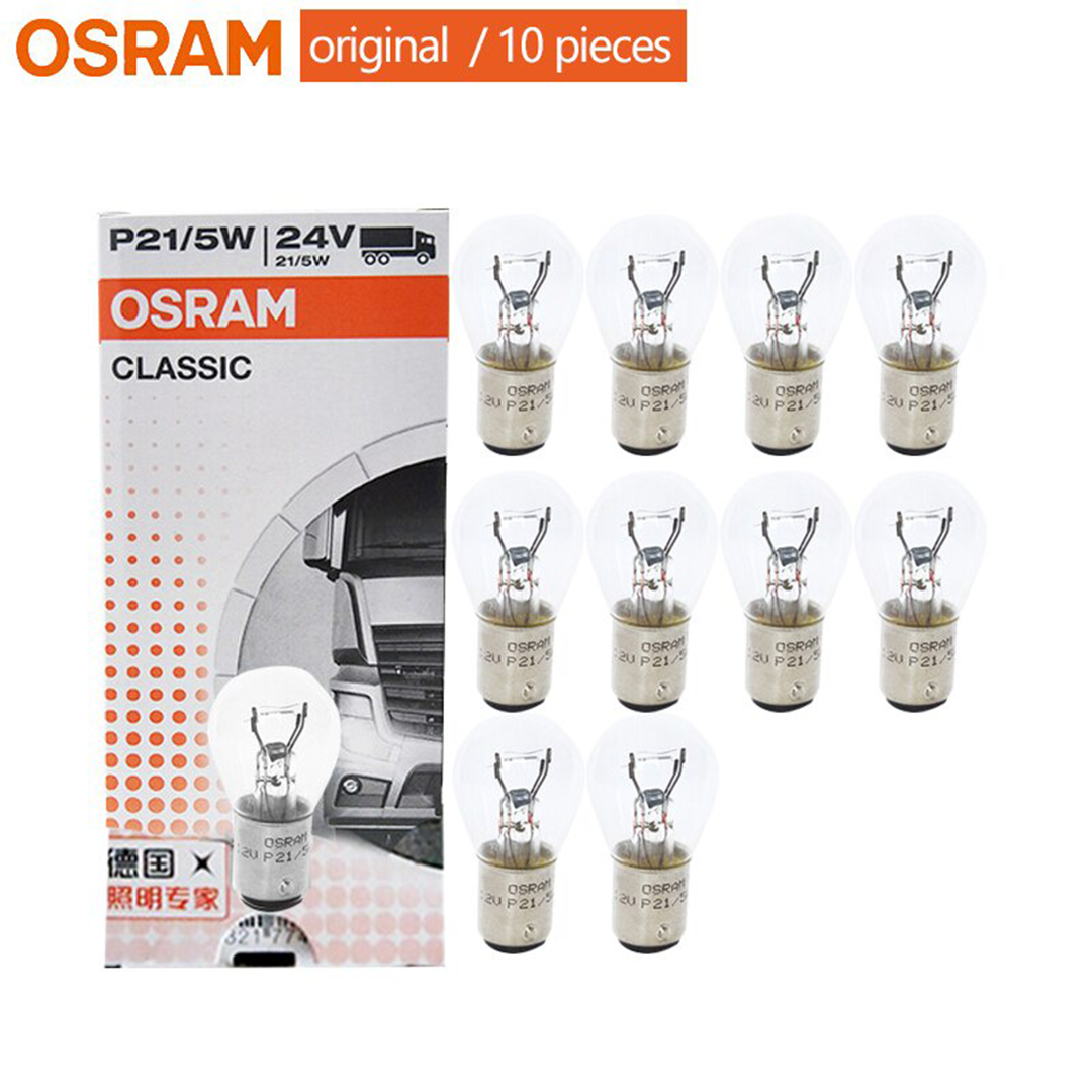 Ampolletas OSRAM P21/5W 24V Halógenas Pack 10 Unidades