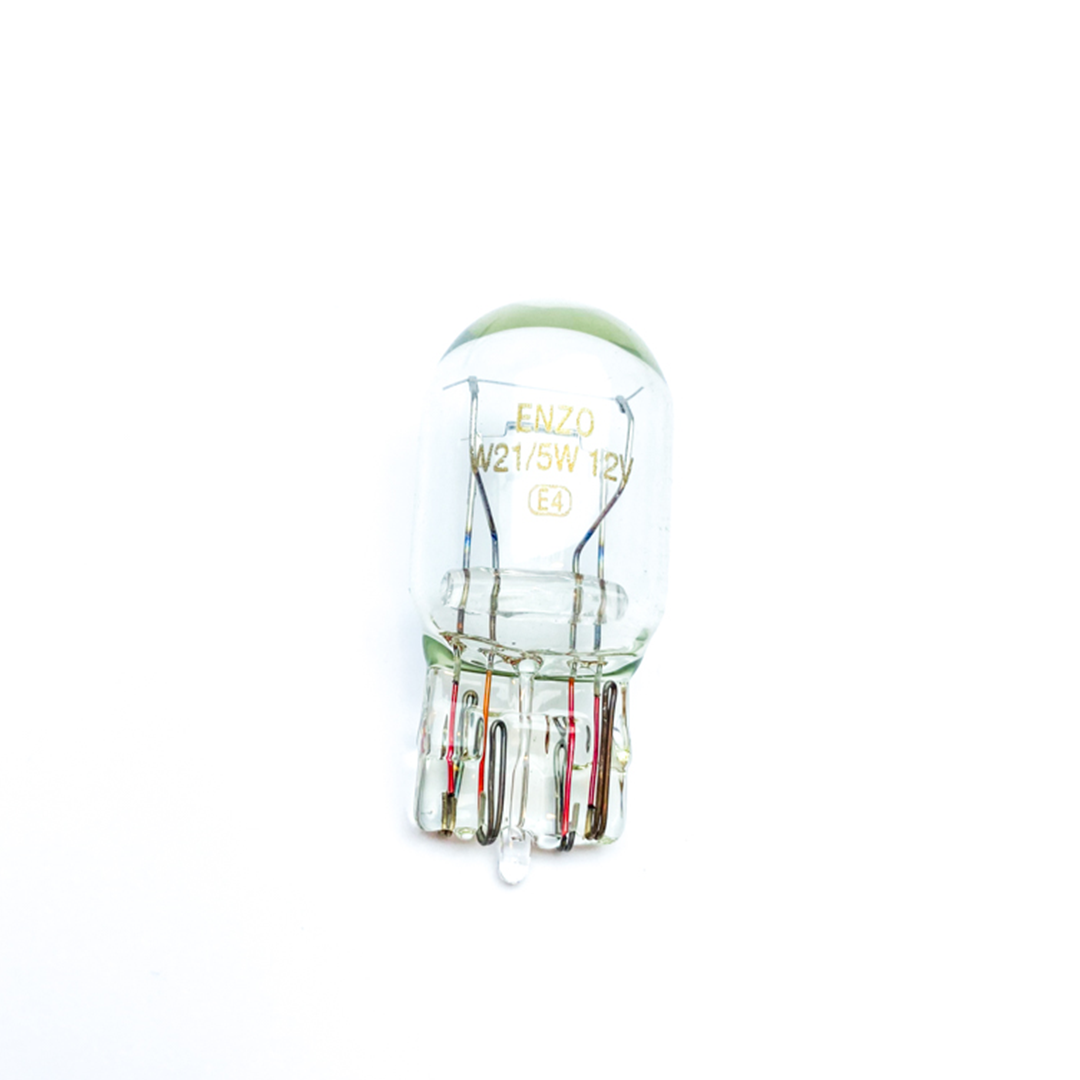 Ampolletas ENZO T20 W21/5W 12V 21/5W 2 Contactos Base W3x16d Caja 10 Unidades