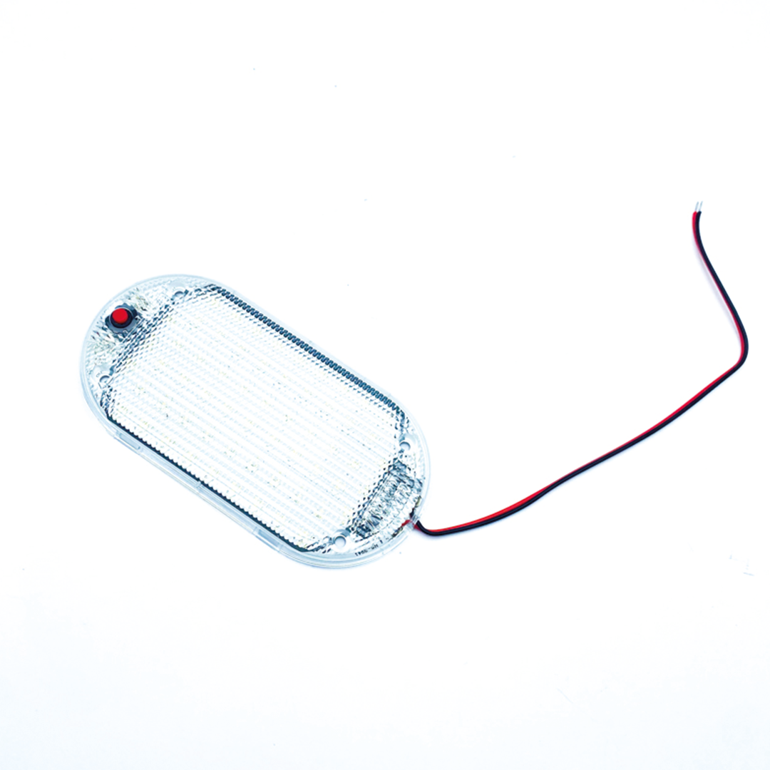 Luz LED Interior con Interruptor para Auto 12/24V Blanca 6x3 cm