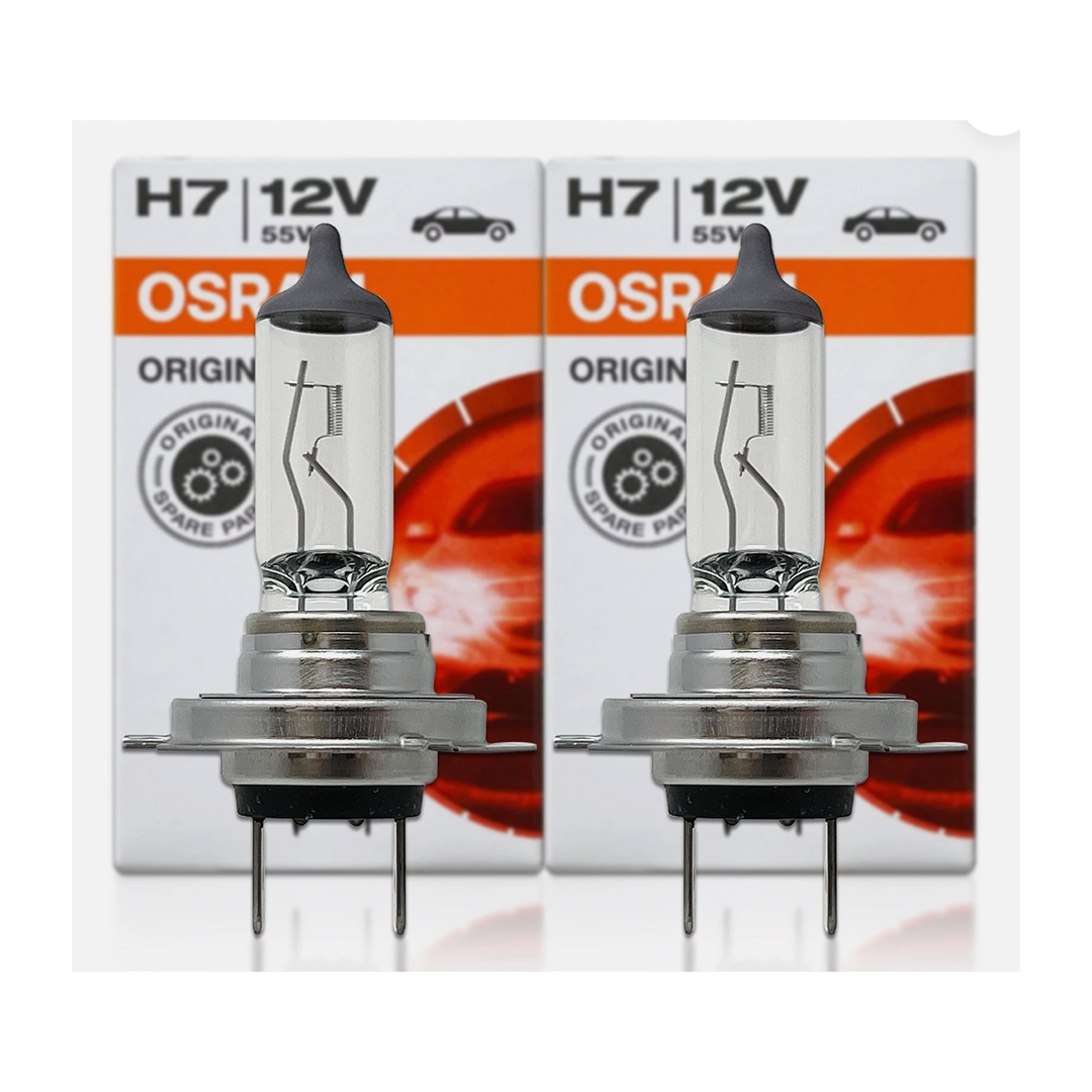 Ampolleta OSRAM H7 12V 55W Base PX26d Halógena Pack 2 Unidades
