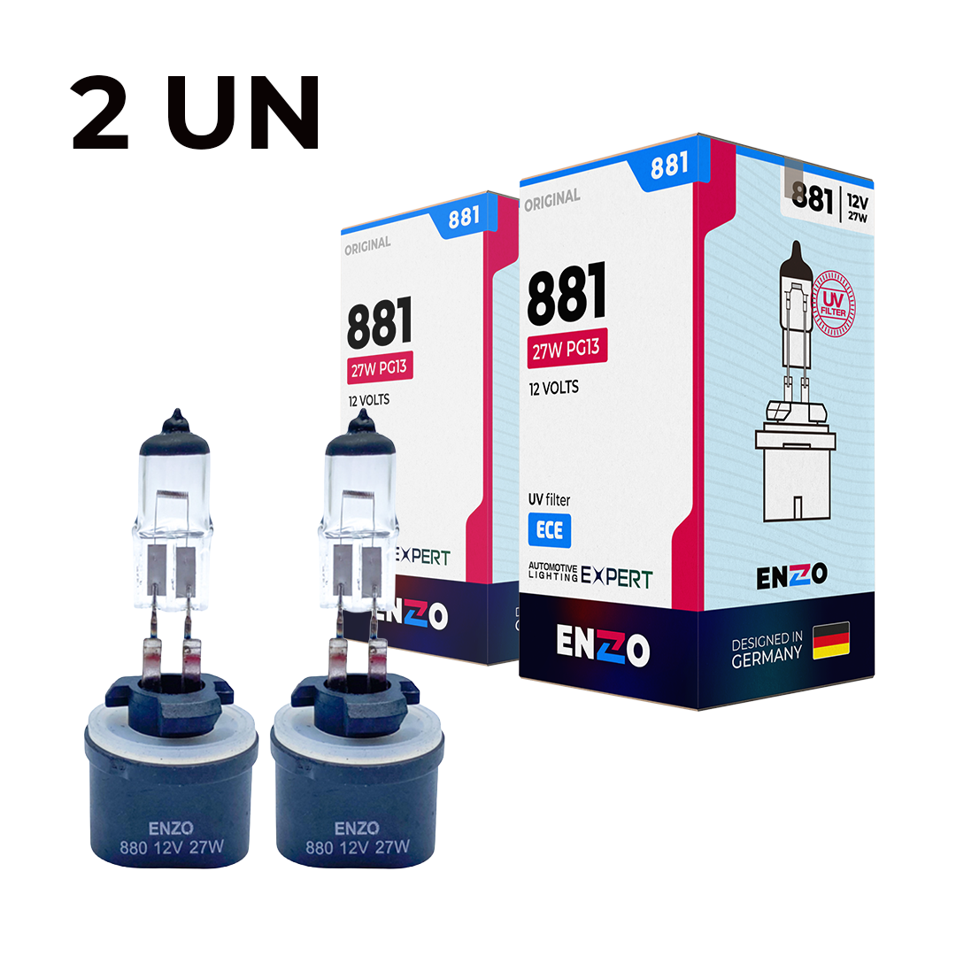 Ampolleta ENZO 880 12V 27W Base PG13 Halógena Pack 2 Unidades