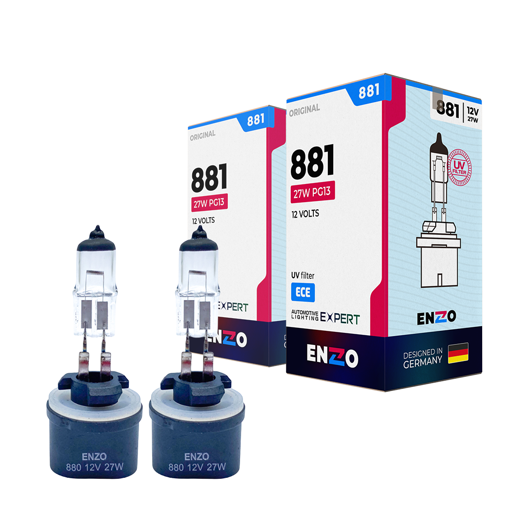 Ampolleta ENZO 880 12V 27W Base PG13 Halógena Pack 2 Unidades