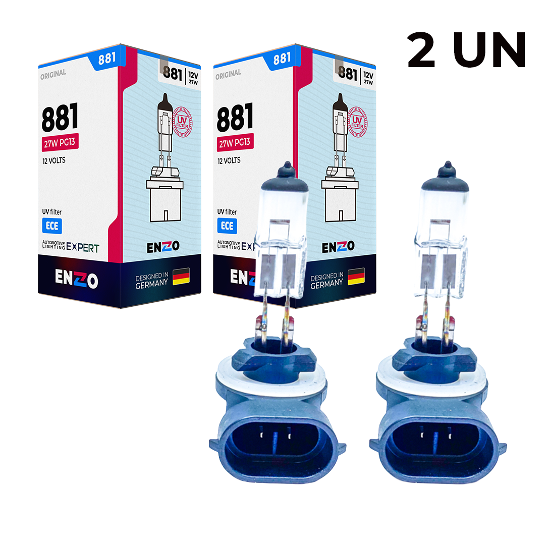 Ampolleta ENZO 881 12V 27W Base PGJ13 Halógena Pack 2 Unidades