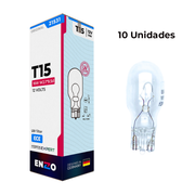 Ampolletas ENZO T15 12V 16W Base W2.1x9.5d Pack 10 Unidades
