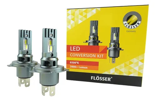 Set Led H4 Flösser 6500k 28w 2 Ampolletas