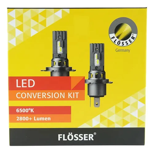 Set Led H4 Flösser 6500k 28w 2 Ampolletas