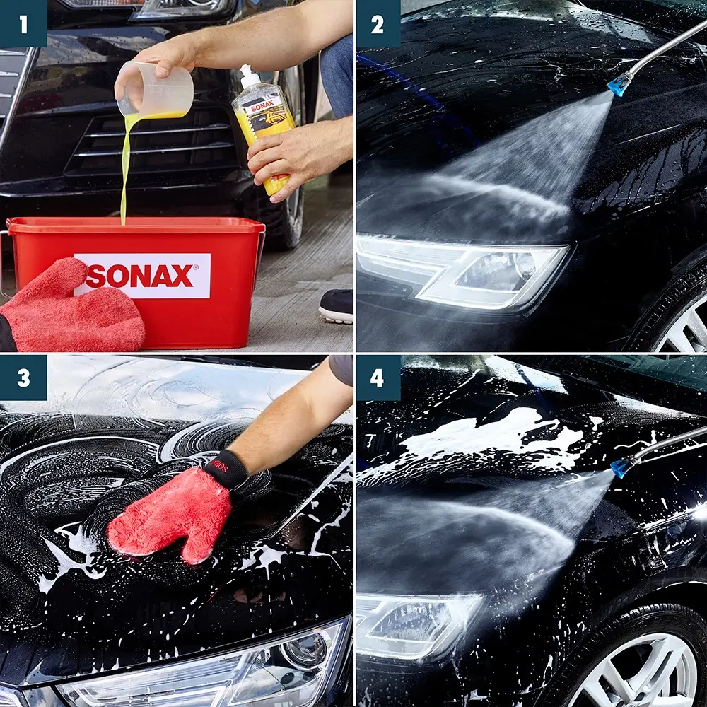 Shampoo con cera para autos Sonax