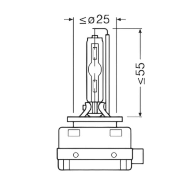 Ampolleta Xenón D1S OSRAM 66144 35W PK32d-2 HCB 6000K