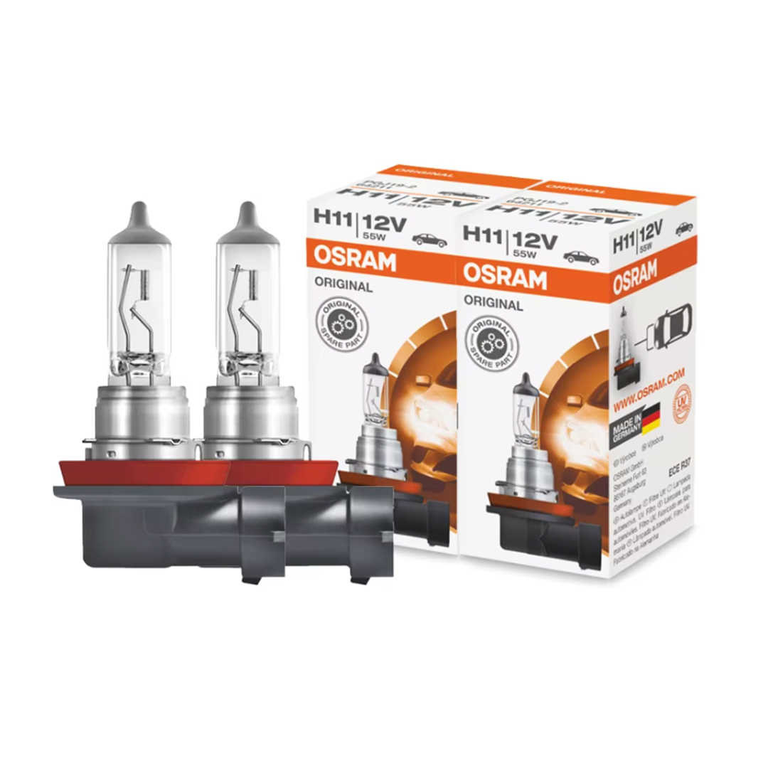 Ampolleta OSRAM H11 12V 55W Base PGJ19-2 Halógena Pack 2 Unidades