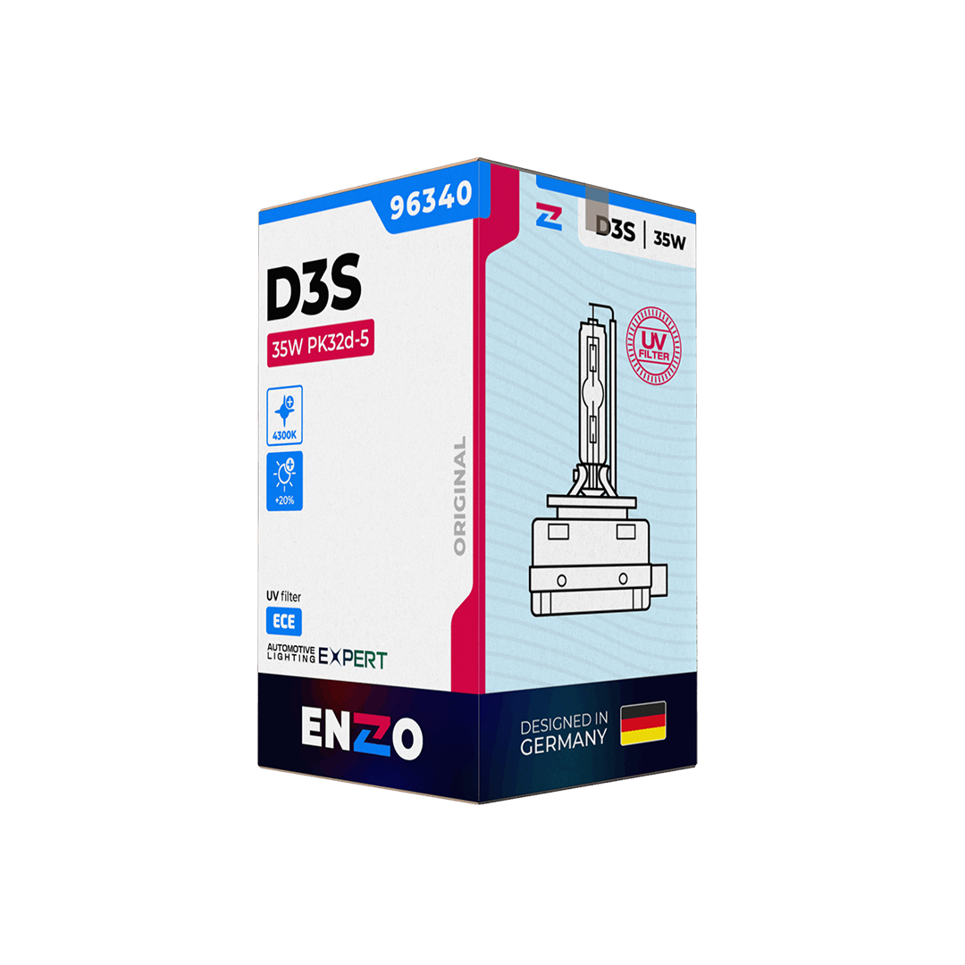 Ampolleta Xenón D3S ENZO 96340 35W PK32d-2 HCB 6000K - 24 Volts